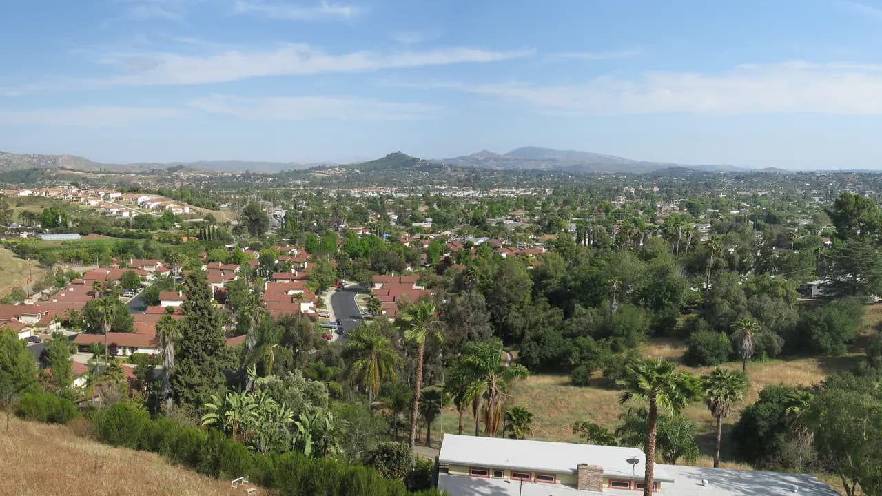 Escondido viewed from hills near Dixon Lake