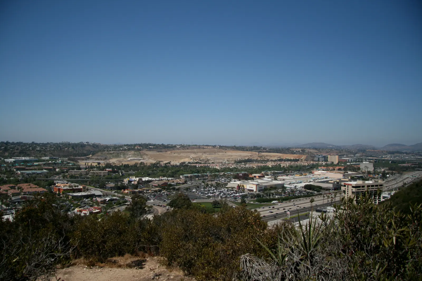 Homes and buildings across Mission Valley viewed from University Heights