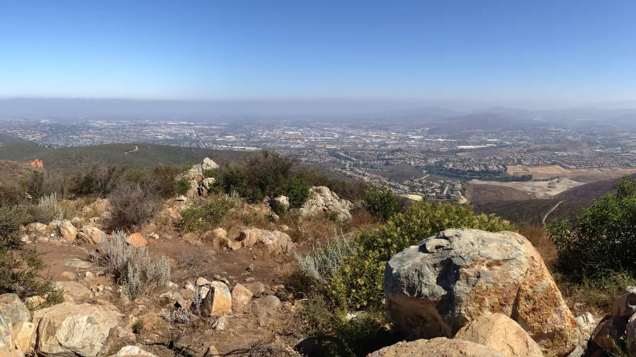 View north from Double Peak Park in San Marcos