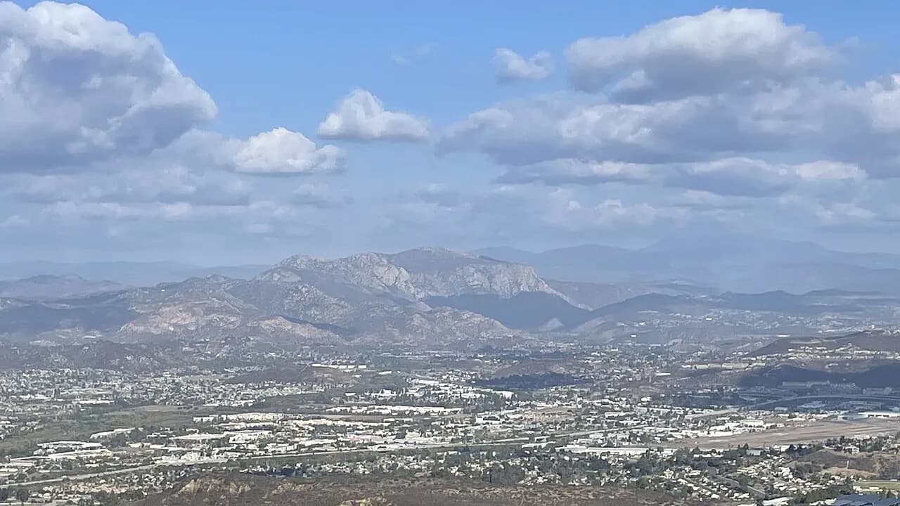 East County landscape looking toward El Cajon Mountain